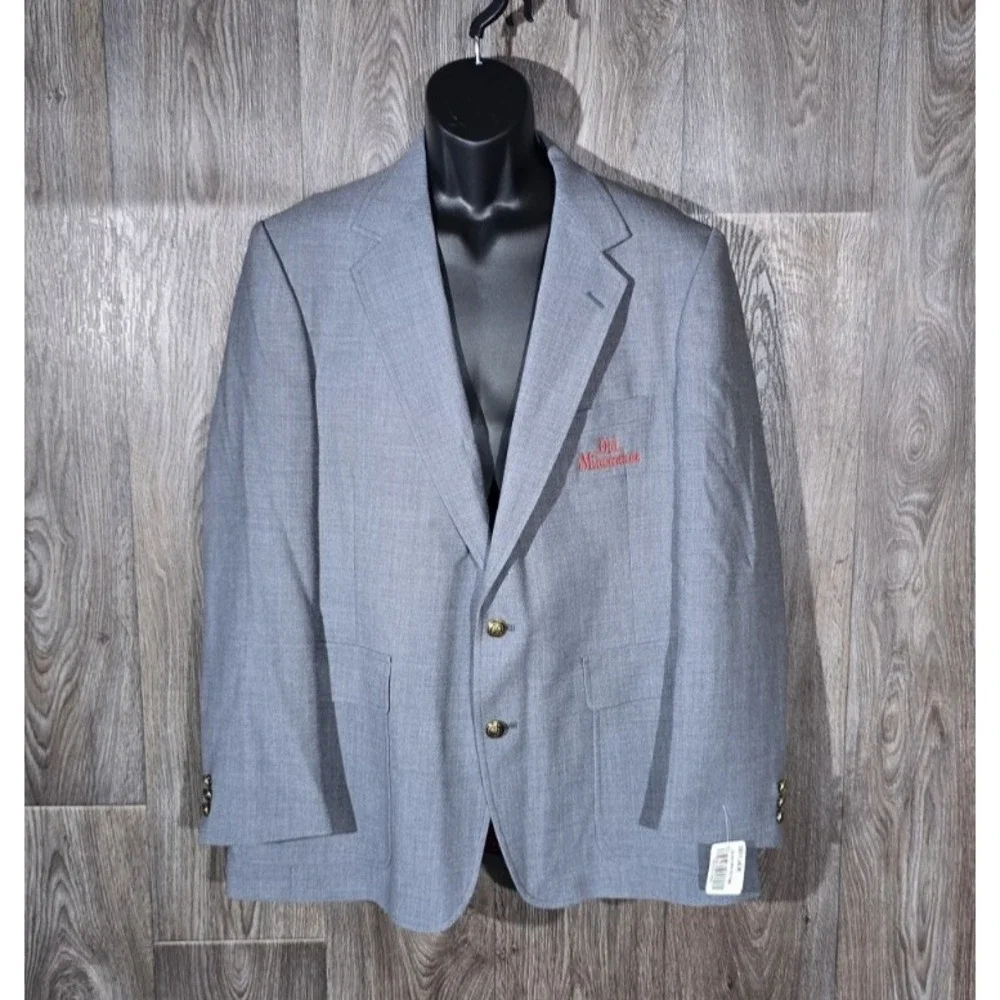 RMC Regent Blazer Old Milwaukee‎ Employee Uniform Gray Men's 44R Vintage NWT